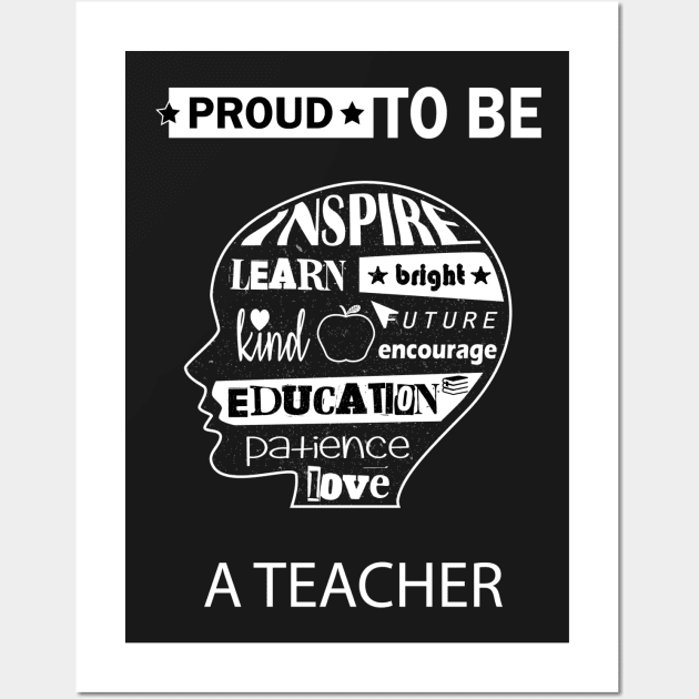 Teacher Wall Art by Mint Cloud Art Studio